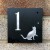 CAT & BUTTERFLY DESIGN Slate Door Number -  METALLIC