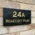 Slate House Sign Number & Address Plaque 12'' x 6'' METALLIC