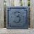 Natural Riven Slate House Sign Number  - ART DECO GEOMETRIC BORDER
