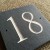 QUALITY Riven Slate House Sign DOOR Number - White Numbers