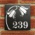 Slate House Sign Door Number 6'' x 6'' - BLUEBELL DESIGN