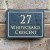 Riven Slate House Sign Address Plaque 8'' x 6'' - CREAM LETTERING
