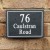 Riven Slate House Sign Address Plaque 200 x 150mm - BORDER DESIGN