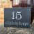 Riven Slate House Sign Address Plaque 8 x 6'' - NATURAL FINISH