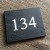 Natural Rustic Slate House Sign Door Number 200 x 150mm - WHITE NUMBERS 1-999