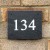 Natural Rustic Slate House Sign Door Number 200 x 150mm - WHITE NUMBERS 1-999