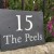 RIVEN Slate House Sign Address Plaque 250 x 200mm - ONE LINE