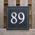 NATURAL RIVEN Slate House Sign Door Number  - with NATURAL BORDER