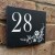 Slate House Sign Door Number 150 x 125mm - ROSE DESIGN