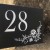 Slate House Sign Door Number 150 x 125mm - ROSE DESIGN
