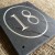 Riven Slate House Sign Number 150 x 125mm - OVAL BORDER
