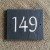 Natural Rustic Slate House Sign Door Number 150 x 125mm - WHITE NUMBERS 1-999
