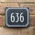 Natural Slate House Sign Door Number 6'' x 5'' - ART DECO BORDER