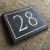 Riven Slate House Sign Number 6 x5'' - BORDER DESIGN