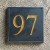 QUALITY Slate House Sign Door Number - NO FILL  BORDER DESIGN