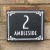 Riven Slate House Sign Plaque 6 x 5'' - ART DECO SWIRL DESIGN