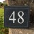 Riven Slate House Sign Number 6 x 5'' - NATURAL BORDER