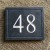 Riven Slate House Sign Number 6 x 5'' - NATURAL BORDER
