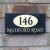 Slate House Sign Number & Address Plaque 8 x 4'' - OVAL DESIGN