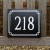 Slate House Sign Door Number 6'' x 5'' - ART DECO CURVE BORDER DESIGN