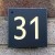 CREAM Slate House Sign DOOR Number 4'' x 4'' - Deep Engraved