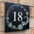 Art Nouveau Slate House Sign Number - THISTLE DESIGN