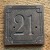 NATURAL Slate House Sign Number 1 to 99 - Engraved Geometric Art Deco Border