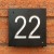 Slate House Sign Door Number - SILVER NUMBERS