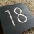 Slate House Sign Door Number - SILVER NUMBERS