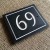 QUALITY Slate House Sign Number Plaque 6'' x 5'' - with BORDER