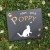 SLATE MEMORIAL MARKER PLAQUE - POPPY CAT DESIGN
