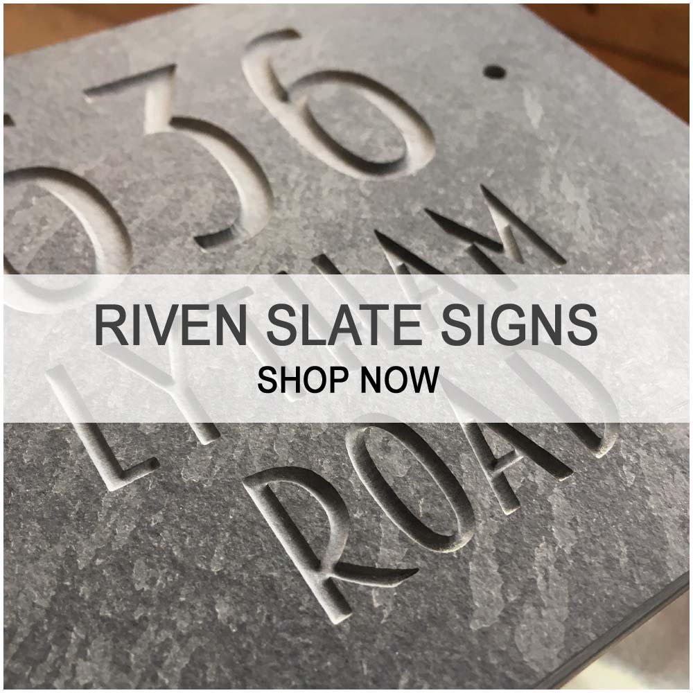 Riven Signs - Buy Quality Slate House Signs | Deep Engraved Lettering ...