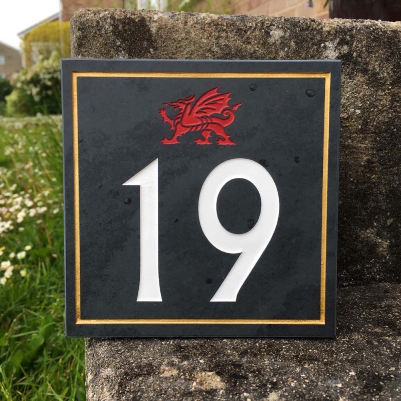 Welsh slate Personalised Slate Door//House Sign//Number//name
