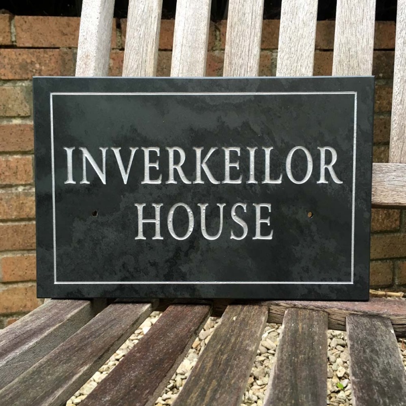 Riven Signs - Slate House Sign Plaque 12 x 8