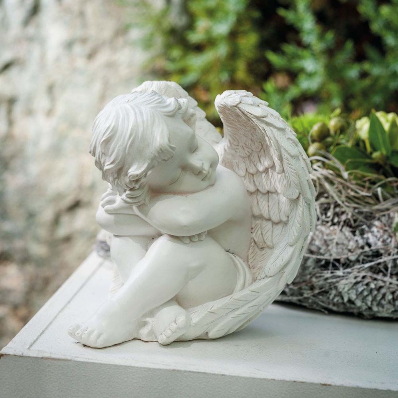 Dreaming Angel Memorial Statue, Garden Memorial Statues Uk